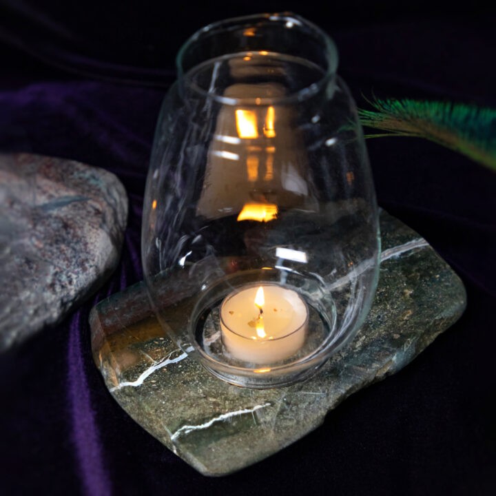 Ocean Jasper Tea Light Holder