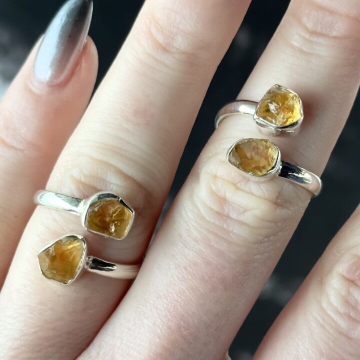 Gemstone Sale: Natural Citrine Bypass Ring