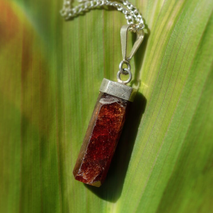 Hessonite Garnet Pendant