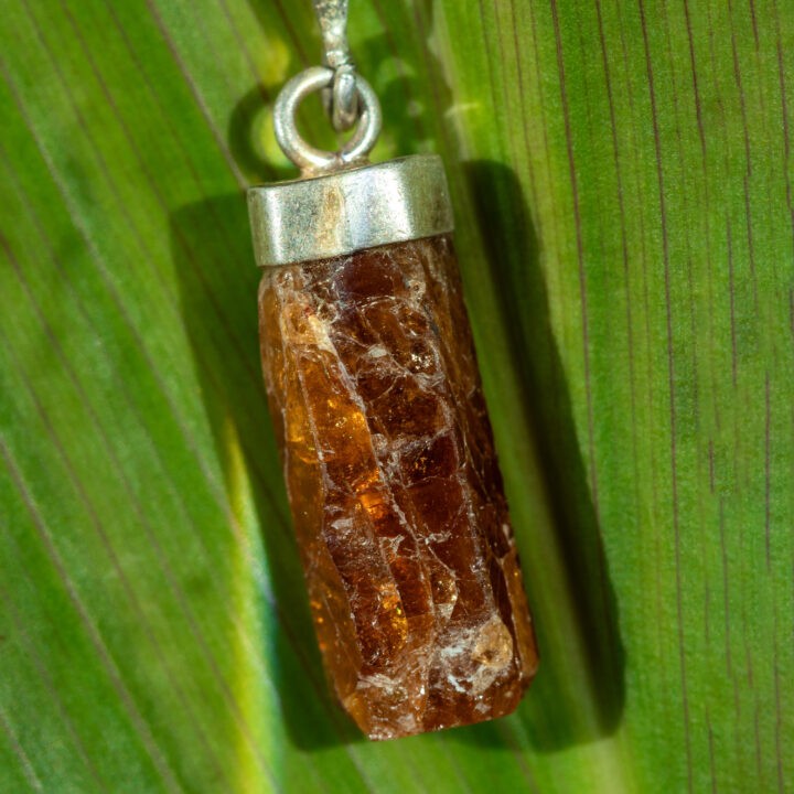 Hessonite Garnet Pendant