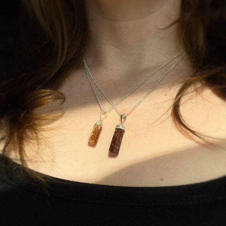 Hessonite Garnet Pendant