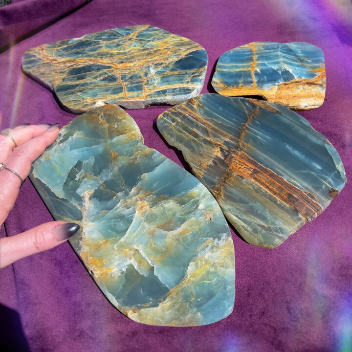 Lemurian Blue Calcite Charging Plate