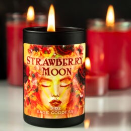 Strawberry Moon Intention Candle