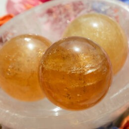 Honey Calcite Sphere