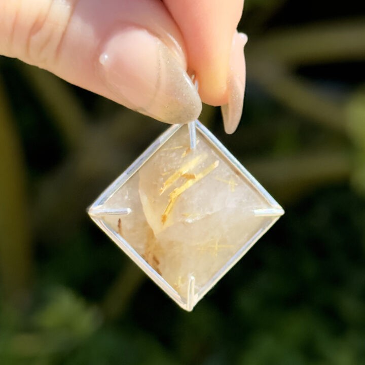 Misfit Minerals: Golden Rutilated Quartz Magician Pendant