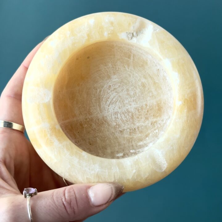 Gemstone Sale: Honey Calcite Incense Bowl