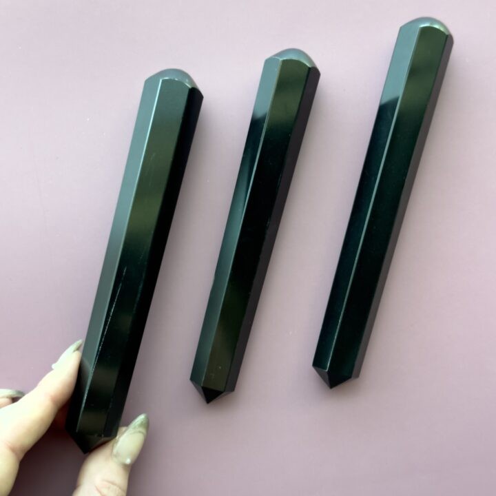 Misfit Minerals: Black Agate Massage Wand