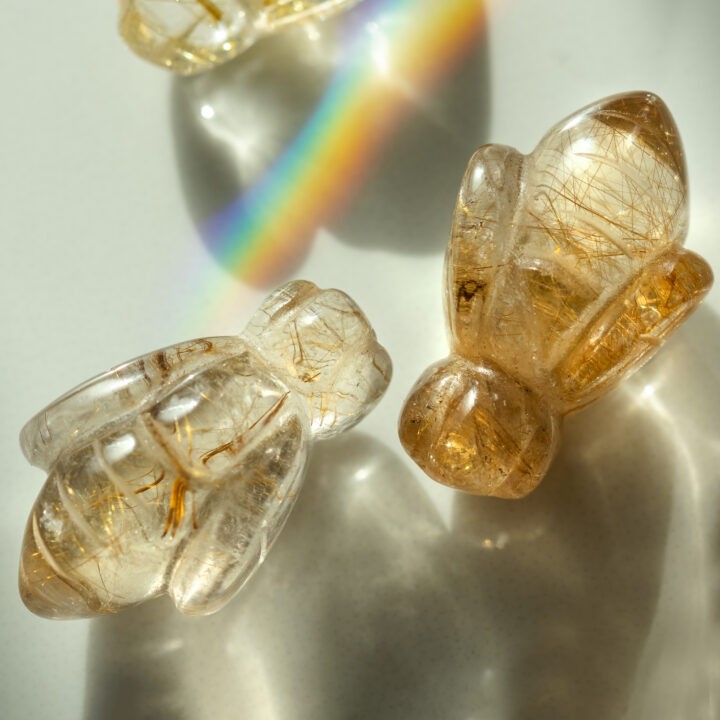 Golden Rutilated Quartz Bee