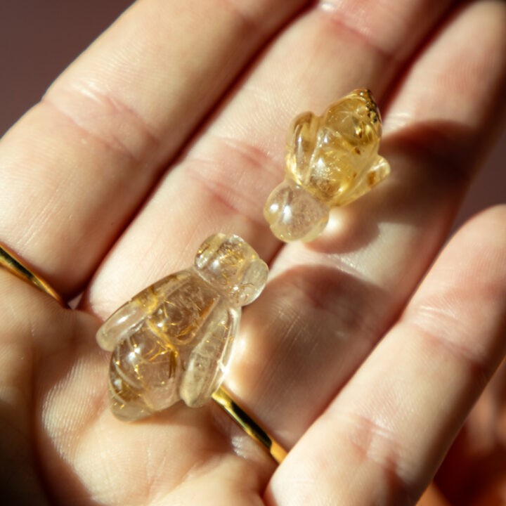 Golden Rutilated Quartz Bee