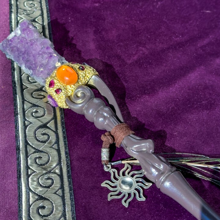 Amethyst Peacock Priestess Wand