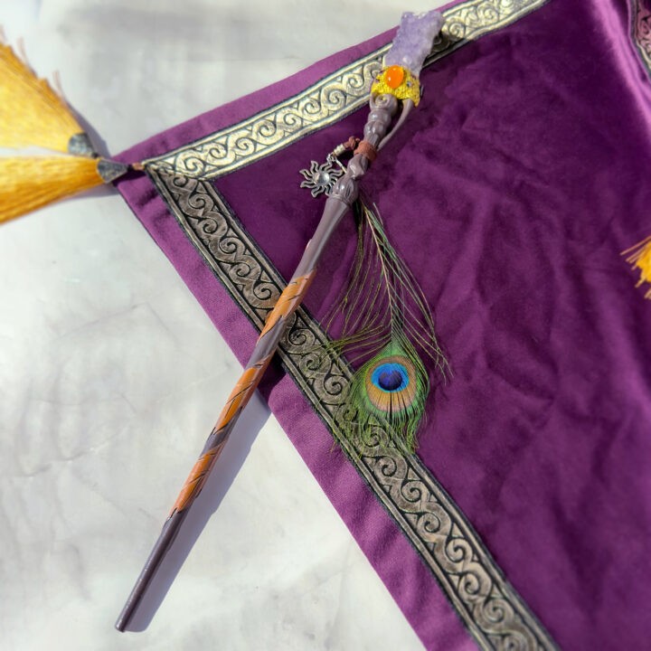 Amethyst Peacock Priestess Wand