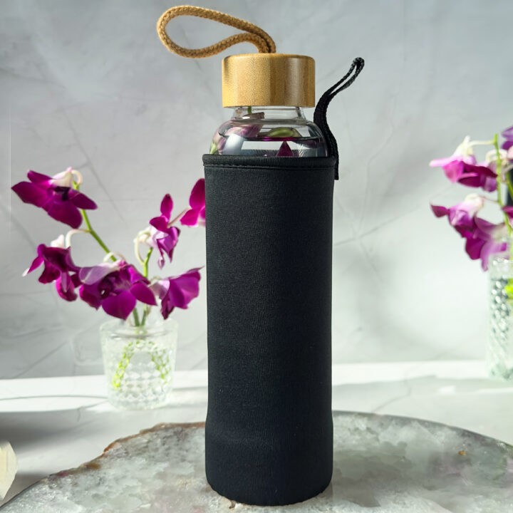 Crystal Charging Water Bottle with Labradorite Chip Stones