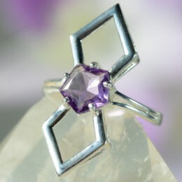 Faceted Amethyst Ring