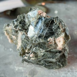 Natural Green Mica with Pink Feldspar