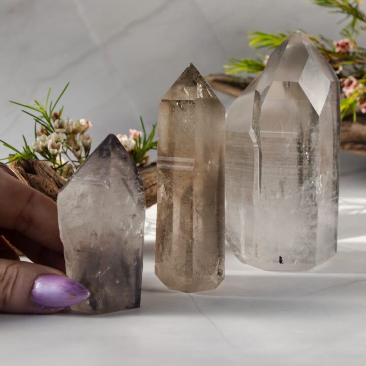 Phantom Lemurian Quartz Natural-Sided Generator