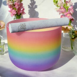 Rainbow Anniversary Heart Chakra Crystal Singing Bowl