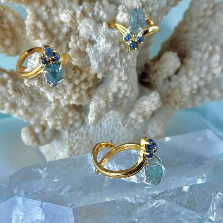 Blue Sapphire & Blue Zircon Ring