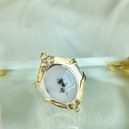 Dendritic Agate & Citrine Ring