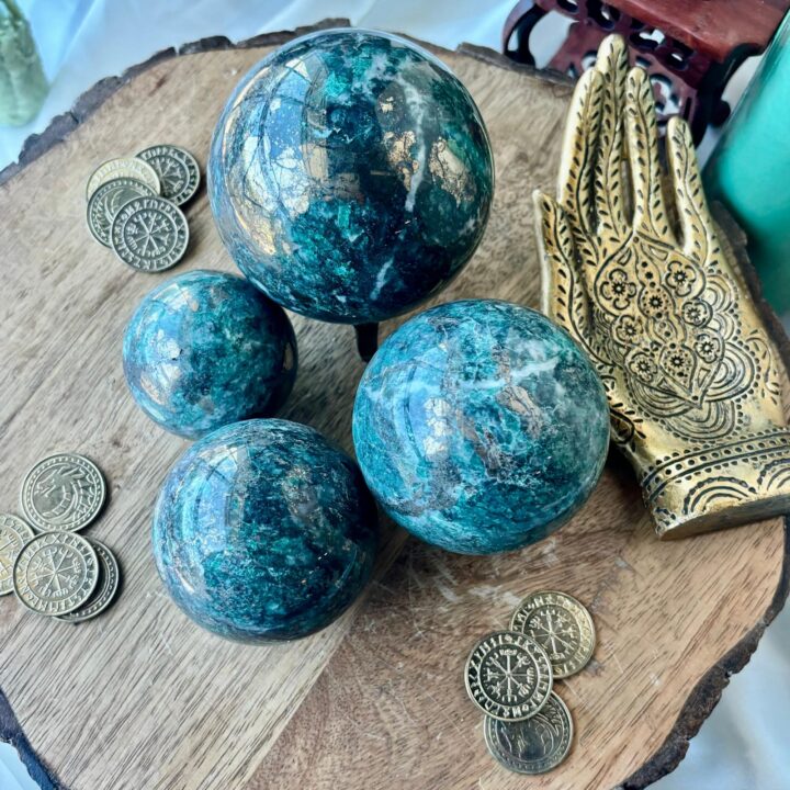 Jade & Pyrite Sphere