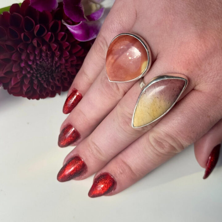 Mookaite Jasper & Garnet Jewelry Duo