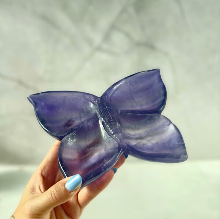 Purple Fluorite Butterfly Bowl