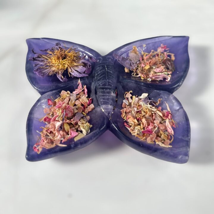 Purple Fluorite Butterfly Bowl