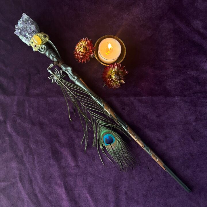 Amethyst Peacock Priestess Wand