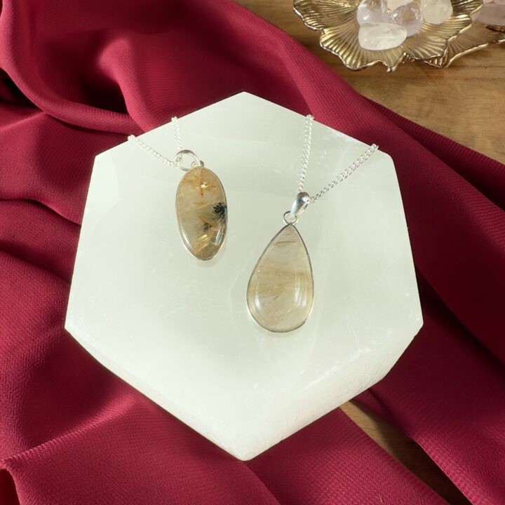 Copper Rutilated Quartz Pendant