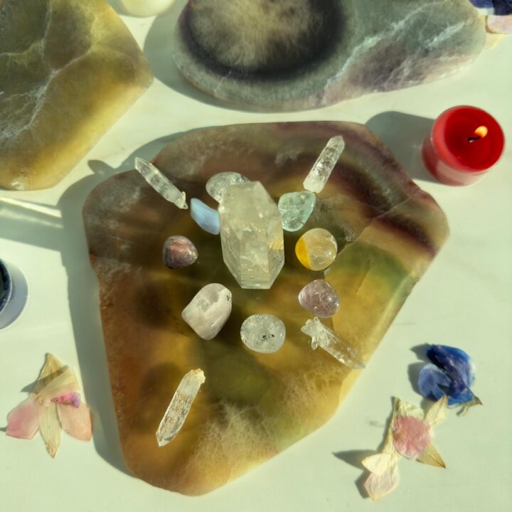 Rainbow Fluorite Charging Plate