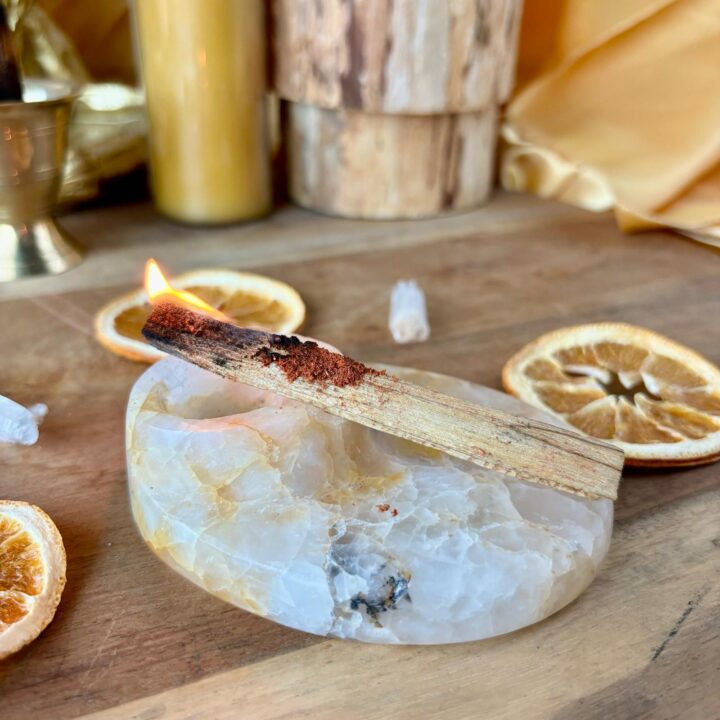 Red Hematoid Quartz Palo Santo Holder