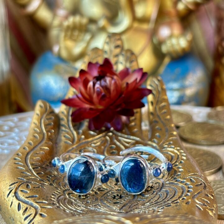 Blue Kyanite & Blue Sapphire Ring