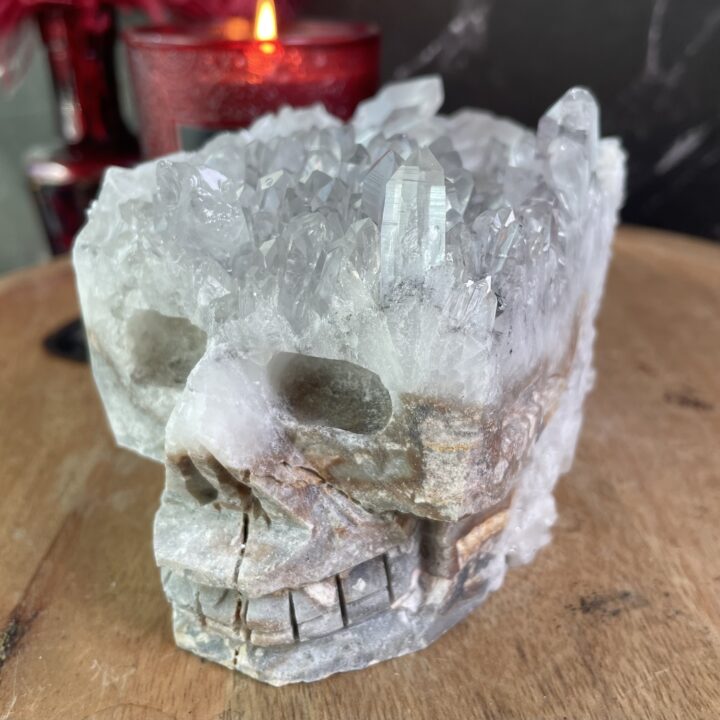 Clear Quartz Cluster Skull