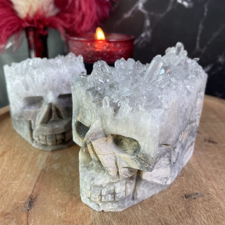 Clear Quartz Cluster Skull