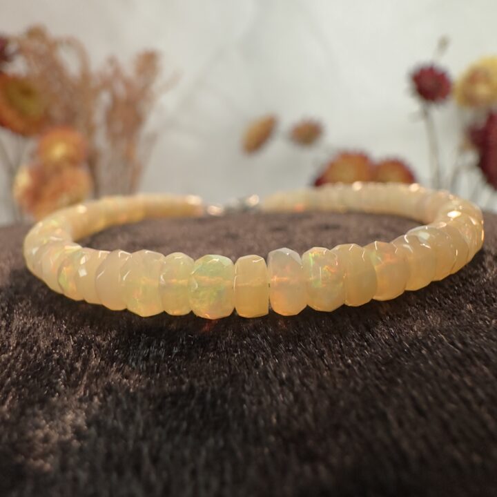 Faceted Ethiopian Yellow Opal Bracelet