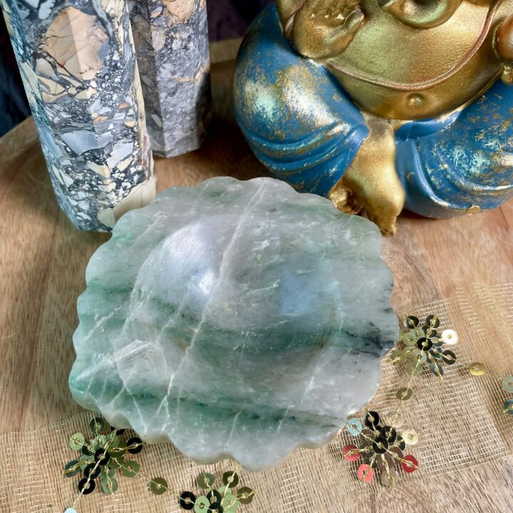 Green Aventurine & Quartzite Diya Dish