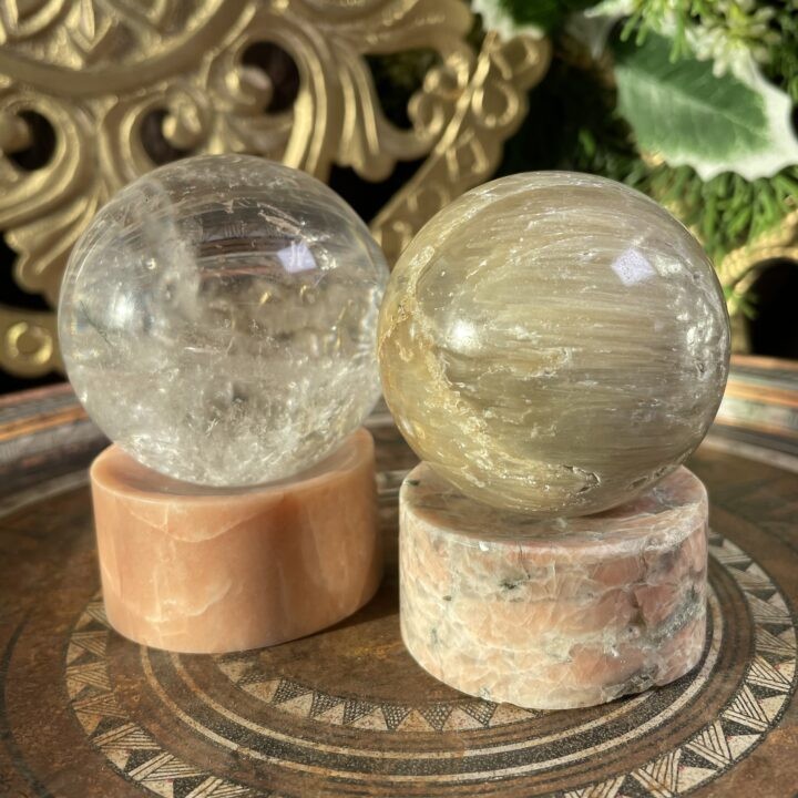 Peach Moonstone Sphere Stand