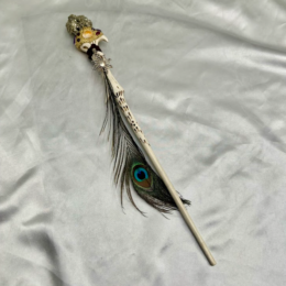 Pyrite Peacock Priestess Wand