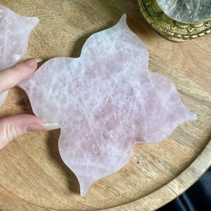 Rose Quartz Lotus Gridding Plate