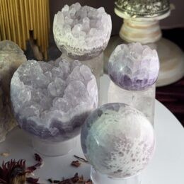 Indonesian Amethyst Geode Sphere