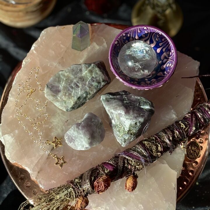 Natural Kunzite & Pyrite