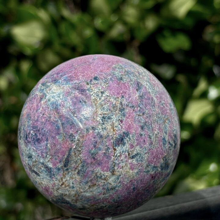 Ruby, Kyanite, Fuchsite & Green Tourmaline Sphere