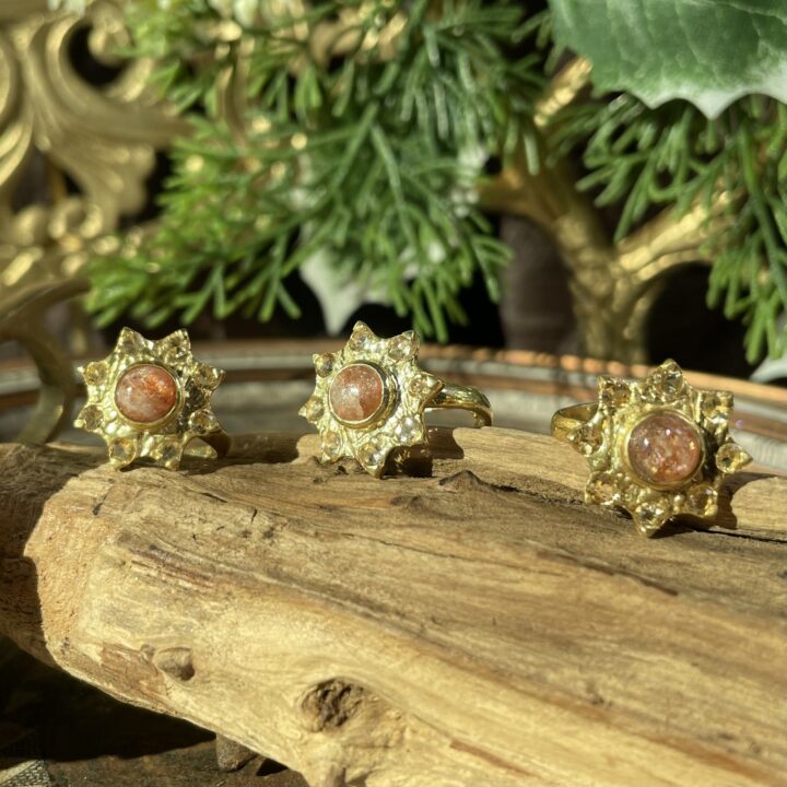 Sunstone & Citrine Sun Ring